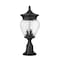 Z-Lite Davina 3 Light Outdoor Pier Mounted Fixture, 9in. W x 22.25in. H, Black 5016PHMR-553PM-BK - alternate 8
